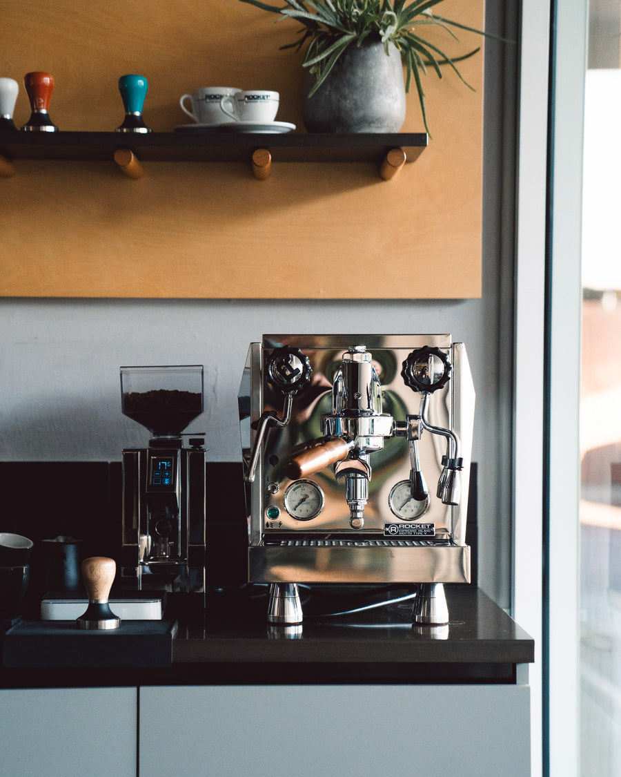 Espresso machine at the service counter