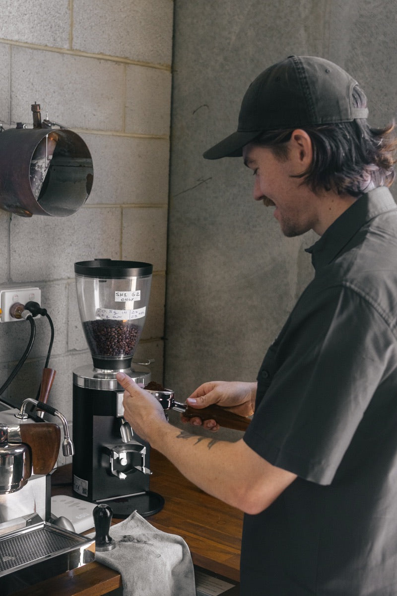 Espresso machine on the showroom counter